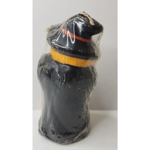 Vintage Witch Holding Broom Candle New in Packaging 4" SKU H30 - Picture 4 of 7